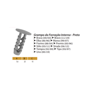 GRAMPO FORRACAO FIORINO/UNO/IVECO/ECOSPORT PTO
