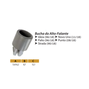 BUCHA ALTO-FALANTE IDEA/NOVO UNO/PALIO/SIENTA/STRADA PTO