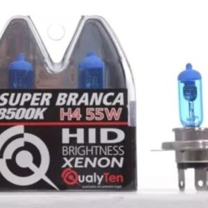 KIT LÂMPADA SUPER BRANCA H4 8500K 55W