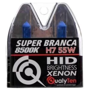 KIT LÂMPADA SUPER BRANCA H7 8500K 55W